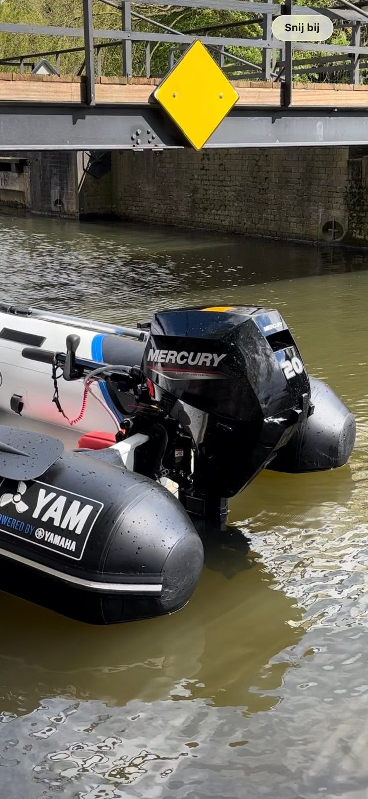 Mercury 20 pk EFI buitenboordmotor, Ophalen, Aluminium, Zo goed als nieuw, Buitenboordmotor
