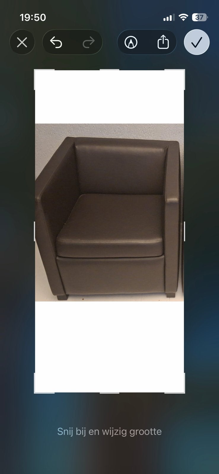 Donkerbruine fauteuils, Ophalen, Zo goed als nieuw, Minder dan 75 cm, 50 tot 75 cm