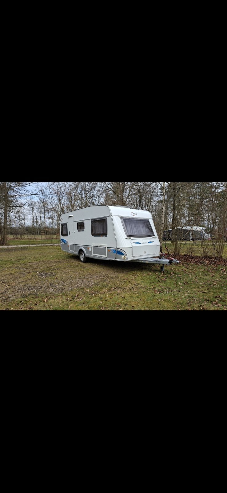 Caravan T.E.C travel king 490 K1, Caravans en Kamperen, T.E.C., 2 aparte bedden, Treinzit, Tot en met 4