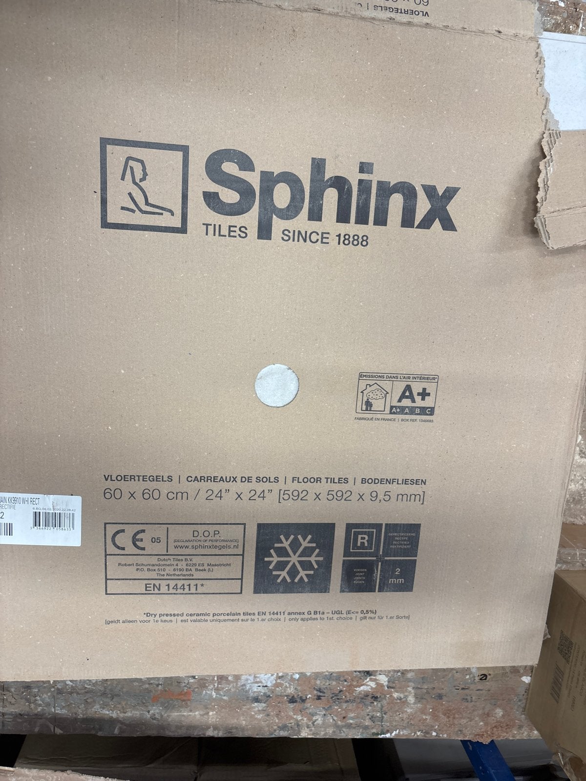 18 stuks van de Sphinx Vloertegels 60x60 cm - Nieuw in doos, Ophalen, 60 cm of meer, Keramiek, Nieuw