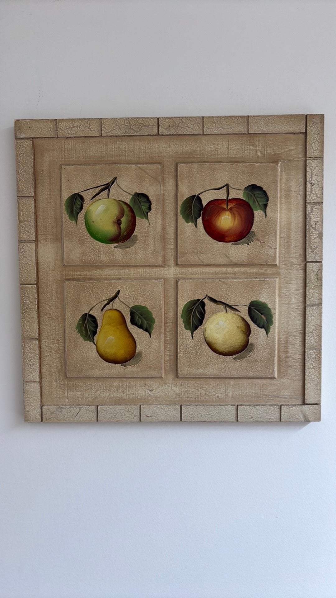BOTANISCHE WANDDECORATIE 45x45 landelijk, Huis en Inrichting, Woonaccessoires | Wanddecoraties, Ophalen of Verzenden, Zo goed als nieuw