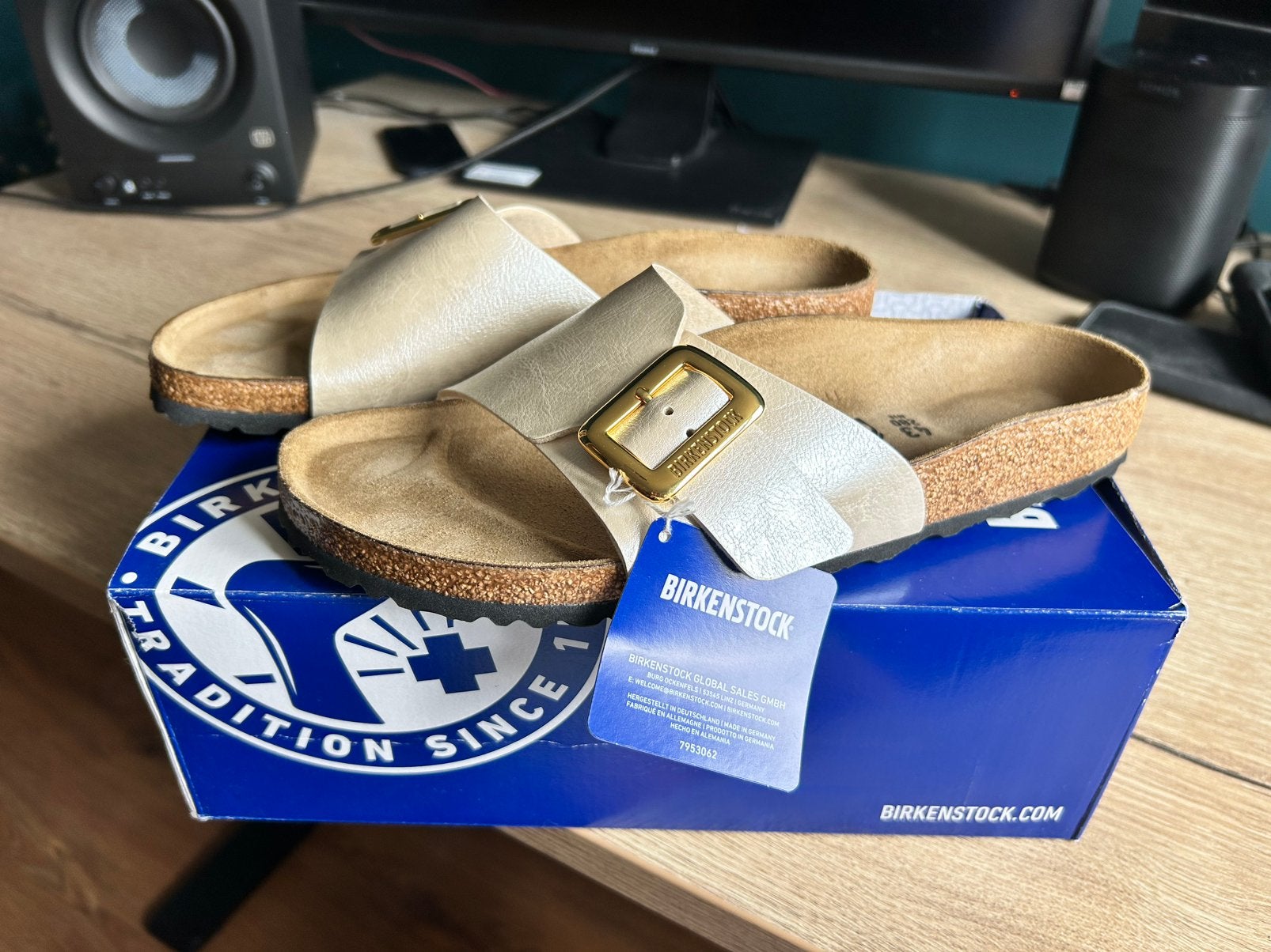Birkenstock slippers maat 43 nieuw in doos, Ophalen of Verzenden, Nieuw