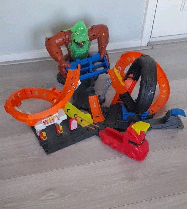 Hot Wheels Gorilla Slam Speelset met Auto, Ophalen of Verzenden, Gebruikt
