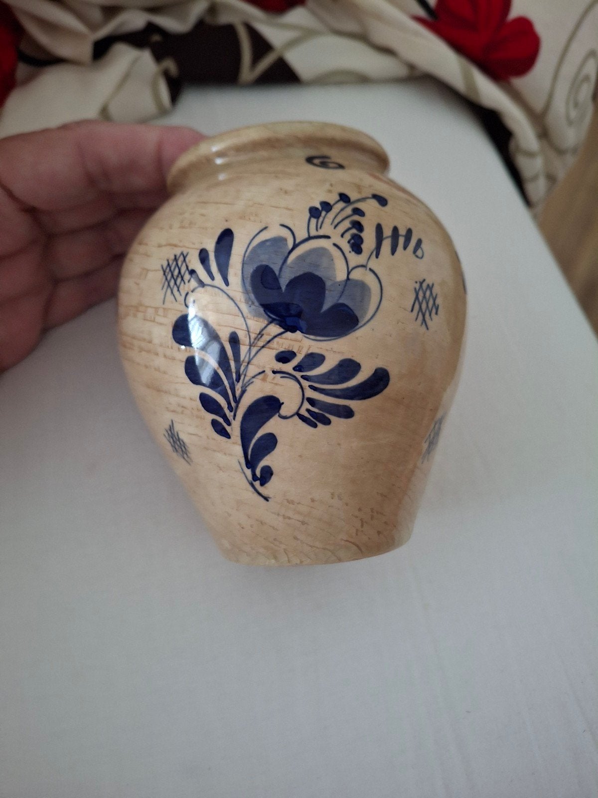 Delfts Blauw Vaasje - Handgeschilderd Eureka, Ophalen of Verzenden