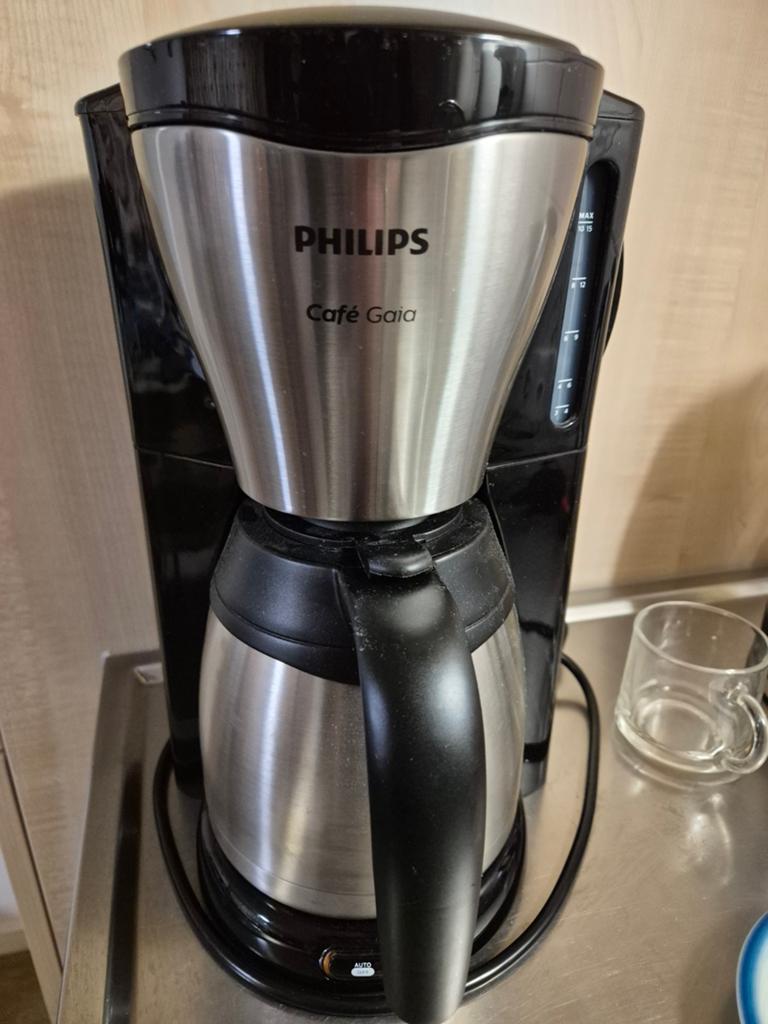 Philips Café Gaia Koffiezetapparaat met Thermoskan, Witgoed en Apparatuur, Koffiezetapparaten, Ophalen, Gebruikt, 10 kopjes of meer
