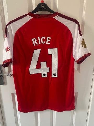 Arsenal rice voetbalshirt, Maat L, Verzenden, Nieuw, Shirt