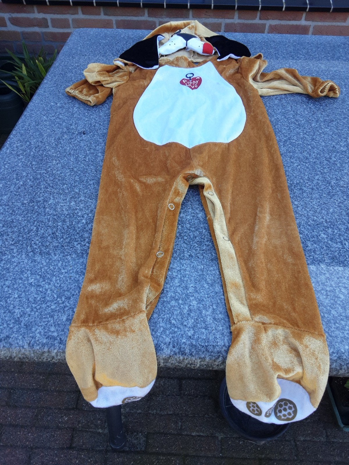 Carnavalspak hondje maat 86, Ophalen of Verzenden, Gebruikt, 104 of kleiner, Jongen of Meisje