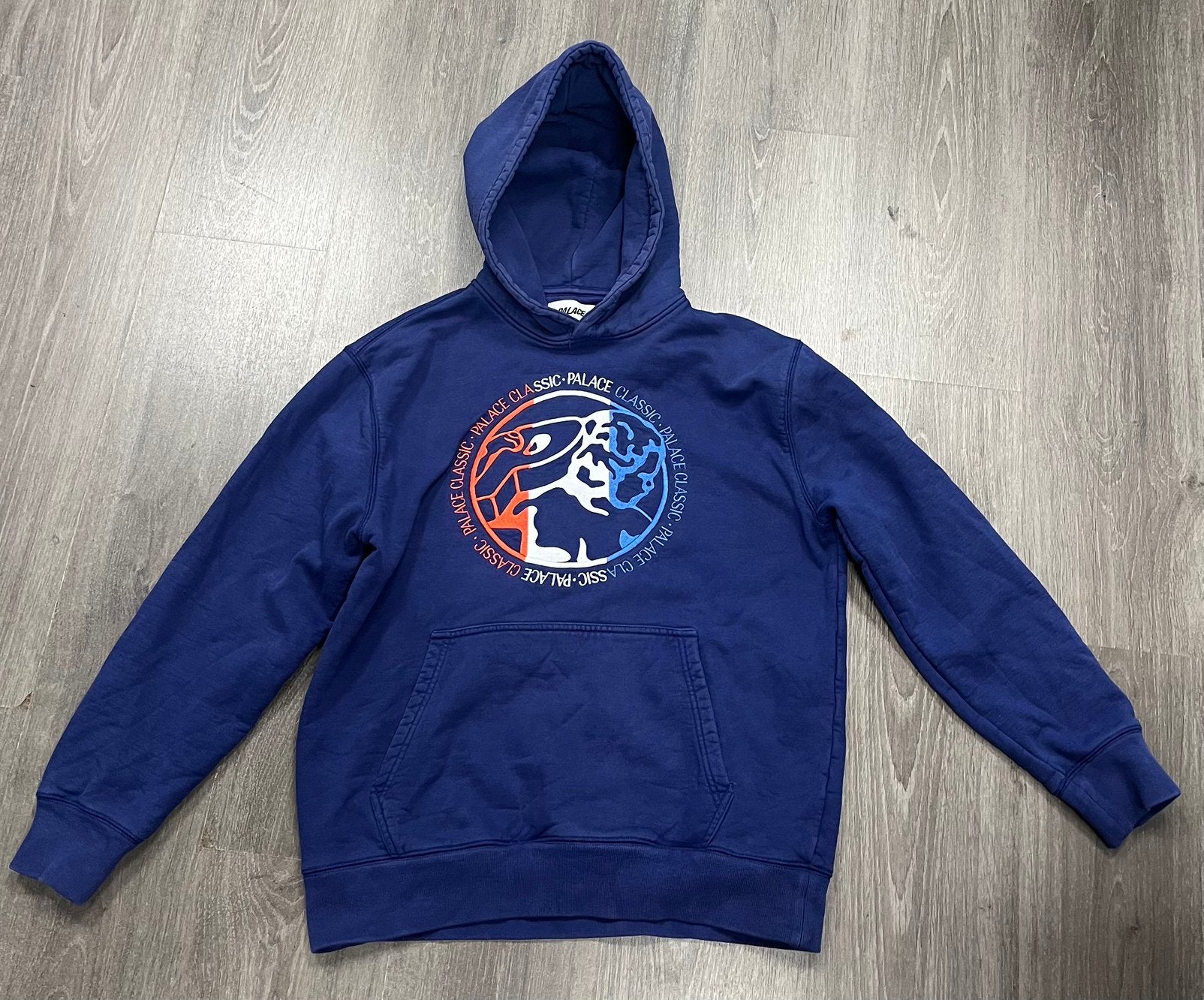 Palace Italia Cherub hoodie trui groot logo 22SS - Maat M, Ophalen of Verzenden, Zo goed als nieuw, Maat 48/50 (M), Blauw