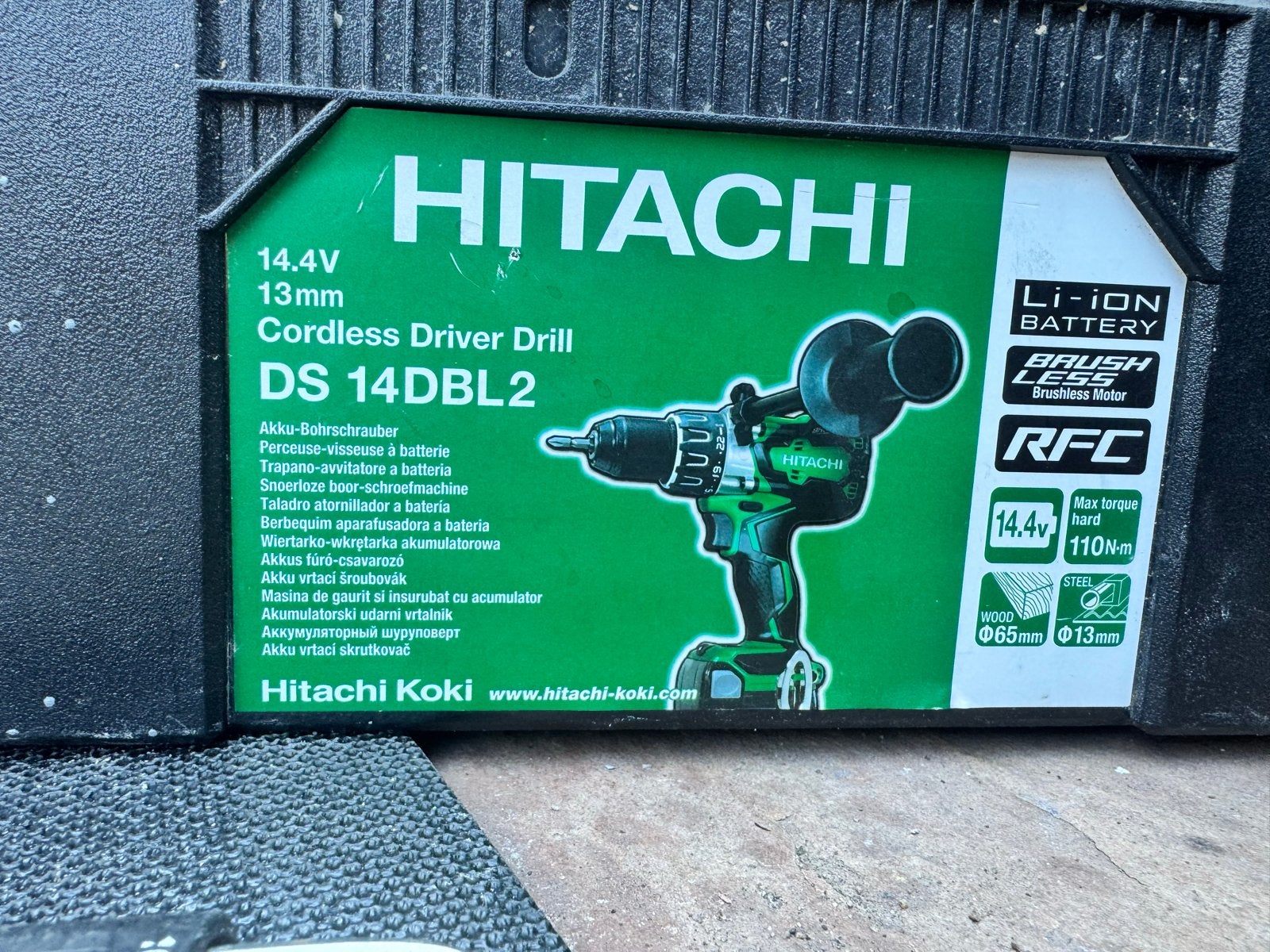 Hitachi DS 14DBL2 Accuboormachine met 2 accu's en lader