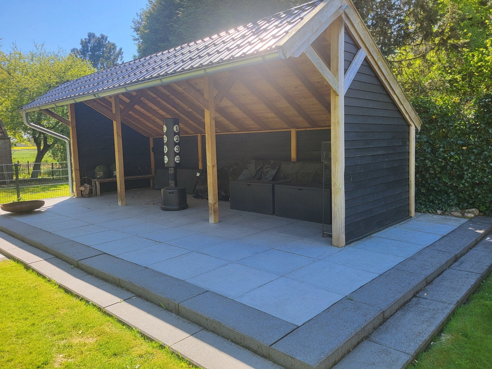 Kapschuur / overkapping / schuilstal / veranda 8 x 3,50meter, Ophalen, Veranda