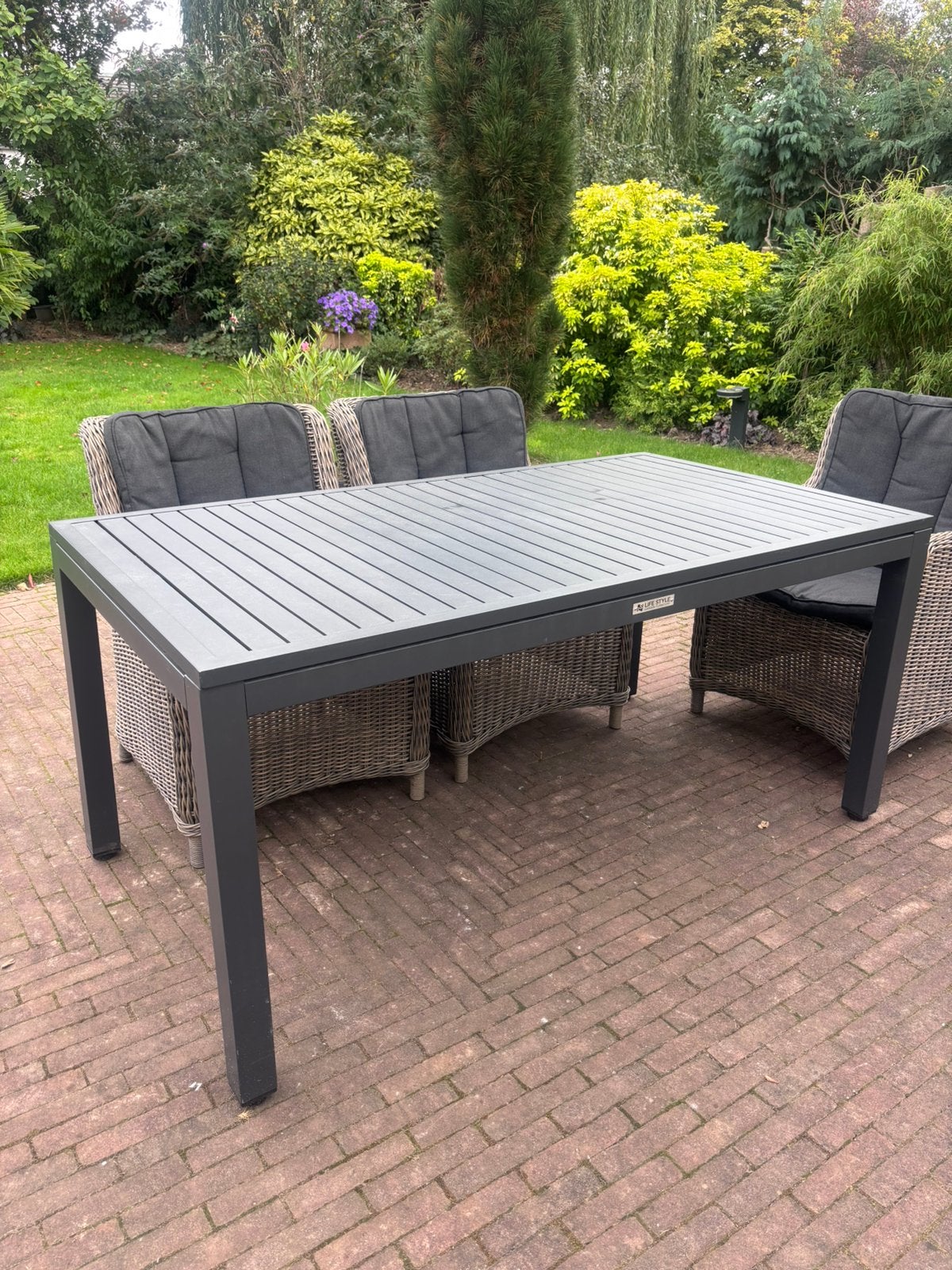 Aluminium tuintafel van life style / lifestyle, Tuin en Terras, Ophalen, Gebruikt, Rechthoekig, Aluminium