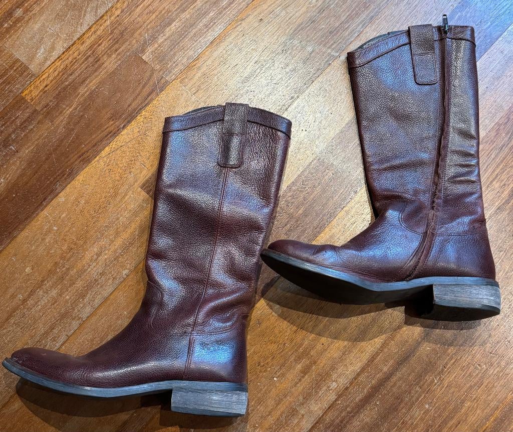 Nette bruine Giga Denim laarzen, echt leer, Hoge laarzen, Bruin, Giga Denim, Ophalen of Verzenden