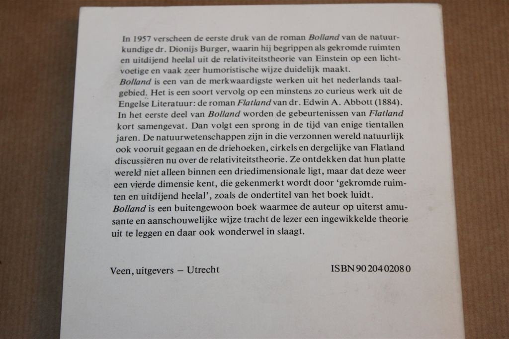 Bolland — Roman over de Vierde Dimensie en Platland, Boeken, Ophalen of Verzenden, Gelezen