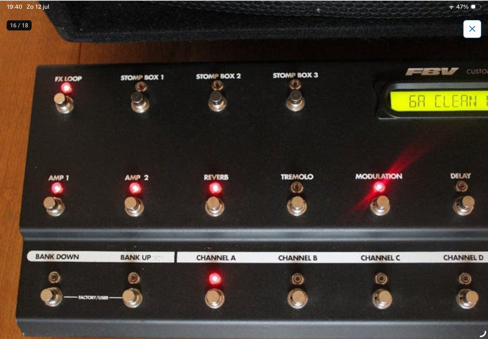 Line 6 FBV Custom Foot Controller - Multi-effect, Muziek en Instrumenten, Ophalen of Verzenden, Gebruikt, Multi-effect