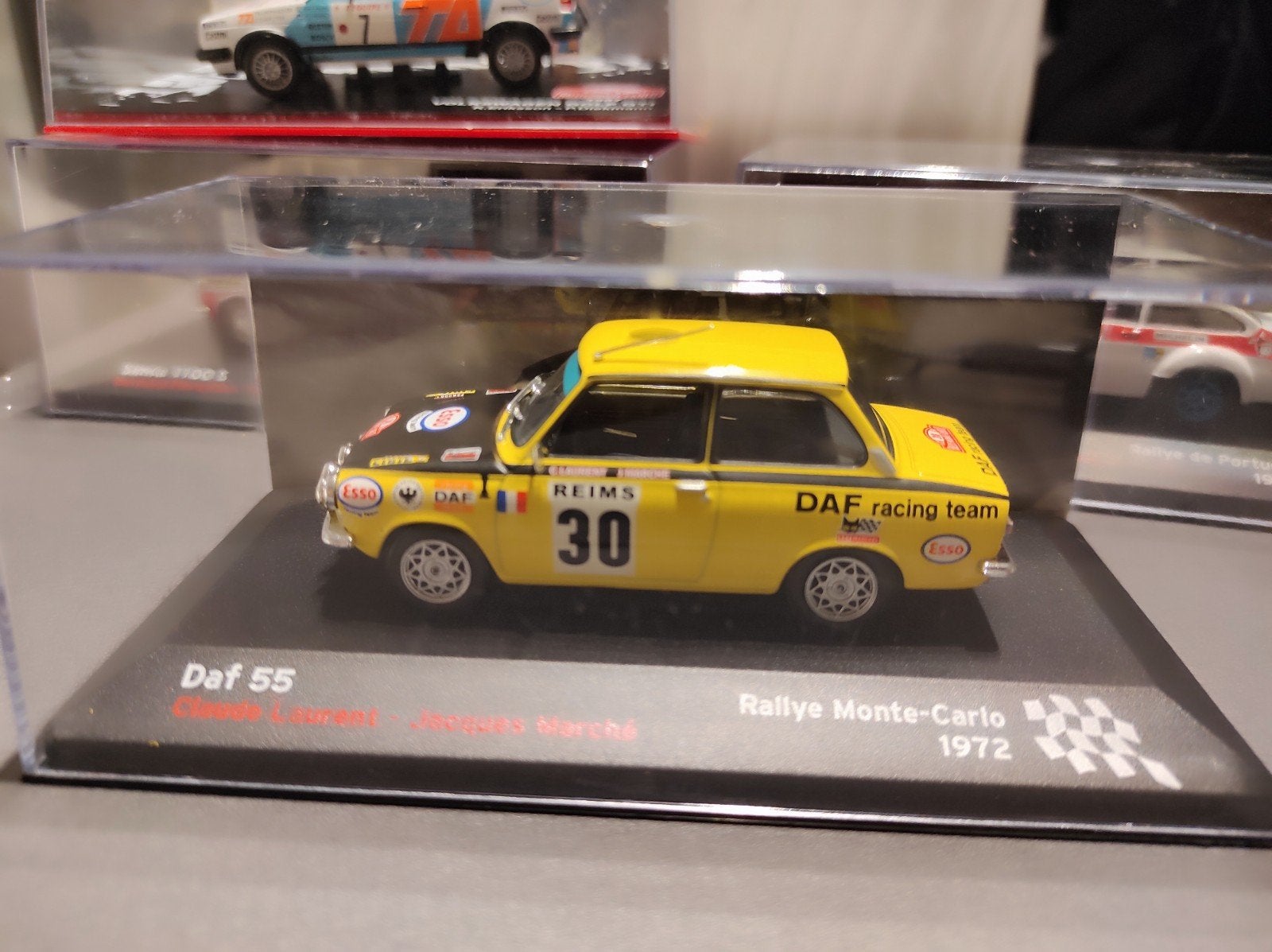 Daf 55 Rallye Monte Carlo 1972 1:43 in vitrinedoosje, Ophalen of Verzenden, Nieuw, Auto, Overige merken