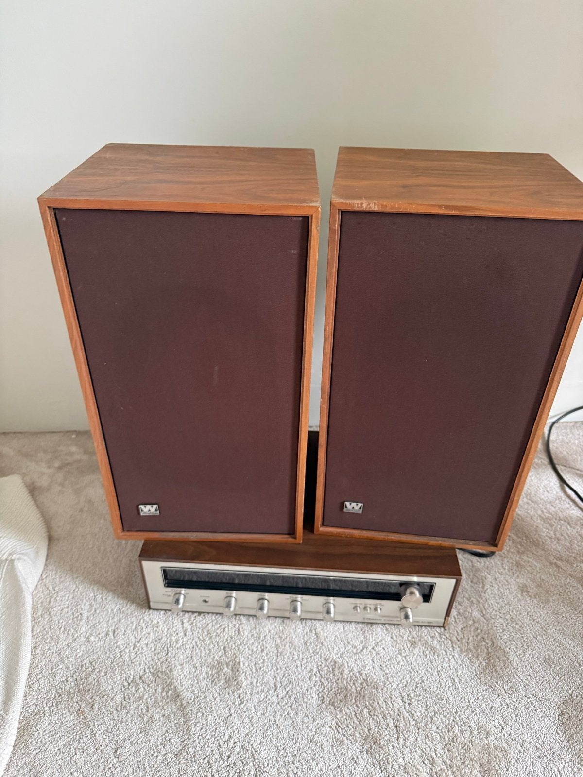 Wharfedale Speakers met Pioneer SX-300 Receiver, Ophalen, Stereo speakers, Gebruikt, Wharfedale