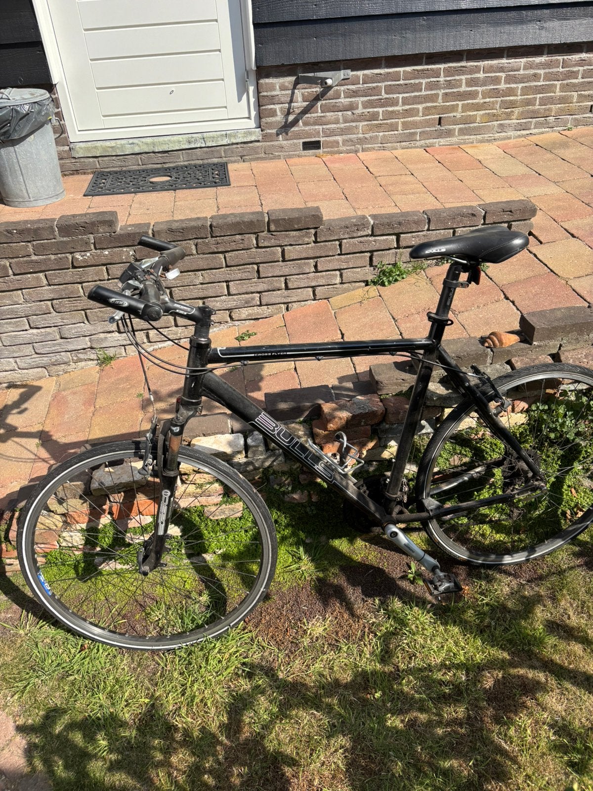 Hybride Bulls grote herenfiets., 28 inch, Gebruikt, Vering, Velgrem