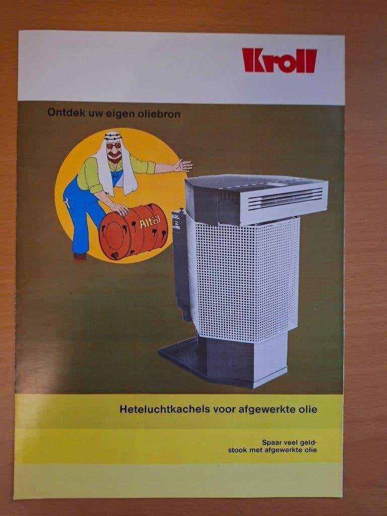 Folder Kroll Heteluchtkachels voor afgewerkte olie, Verzenden, Gelezen, Tractor en Landbouw
