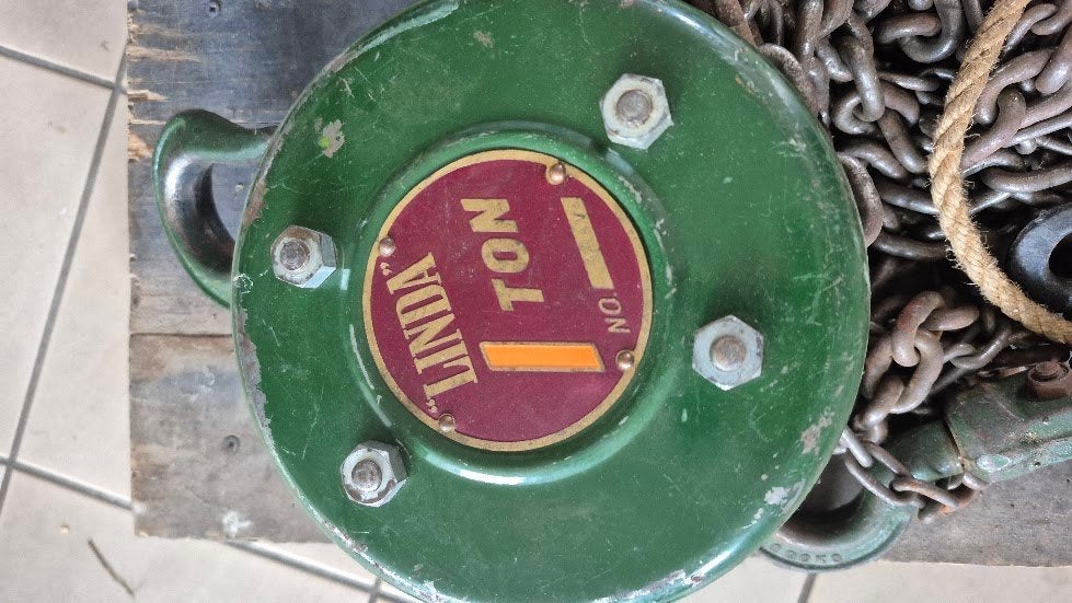 1 tons takel, Ophalen, Gebruikt, Handmatig
