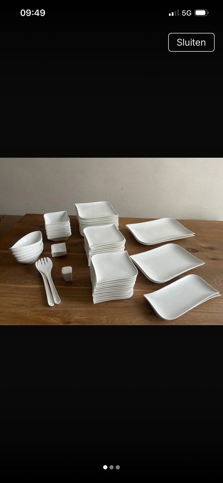Witte servies, Huis en Inrichting, Keuken | Servies, Ophalen of Verzenden, Zo goed als nieuw
