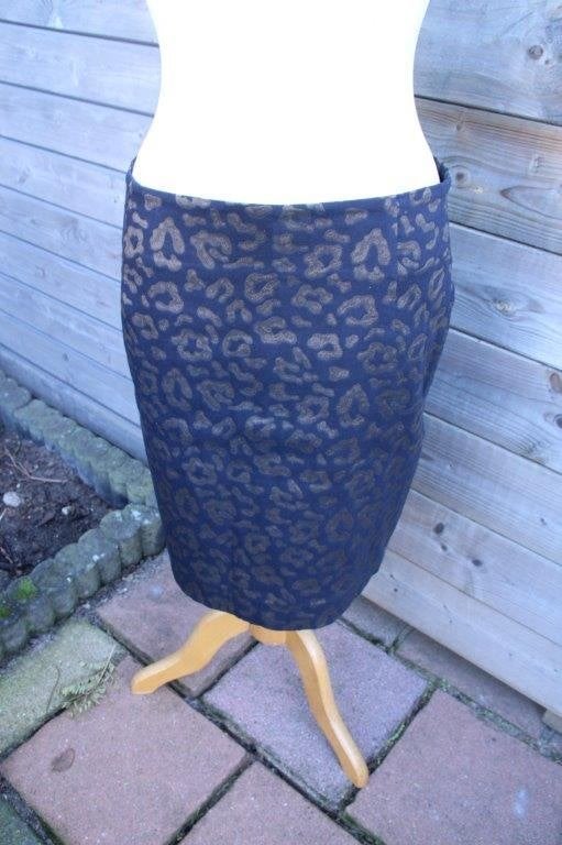 Rok donkerblauw/ bruin Purdey mt 38 Vaste prijs, Maat 38/40 (M), Blauw, Ophalen of Verzenden, Zo goed als nieuw