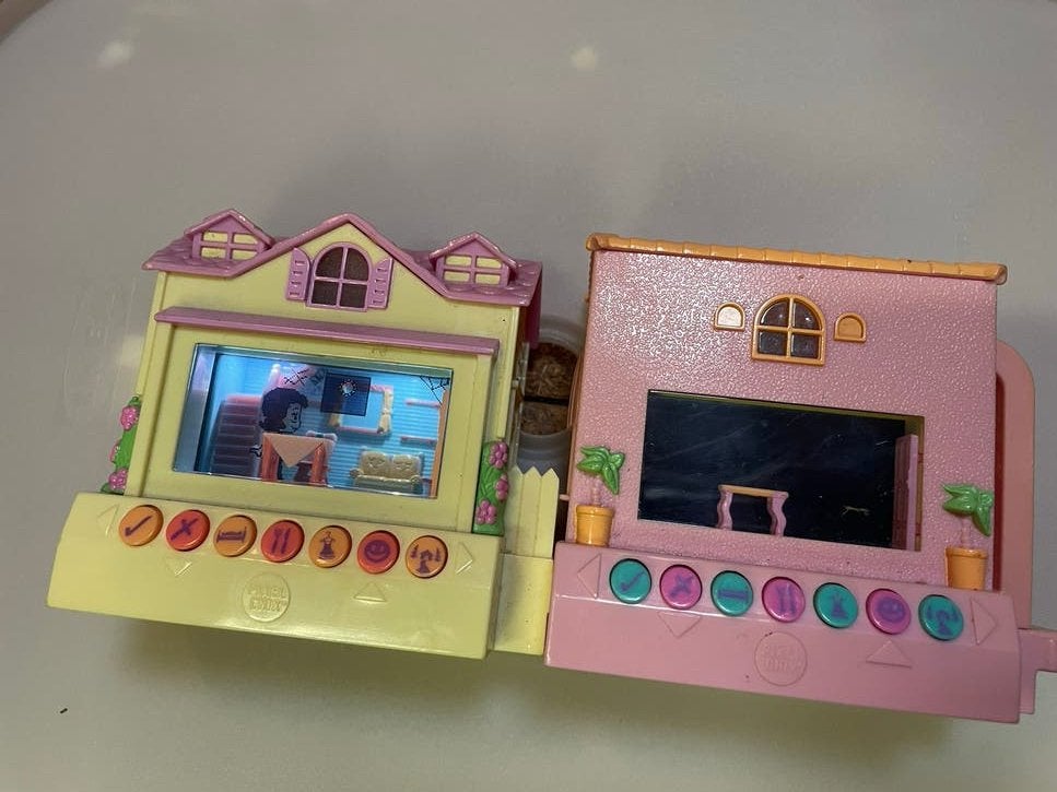 Vintage pixel chix lcd spel huisjes Licht en Duits Geluid, Ophalen of Verzenden, Gebruikt, Meisje