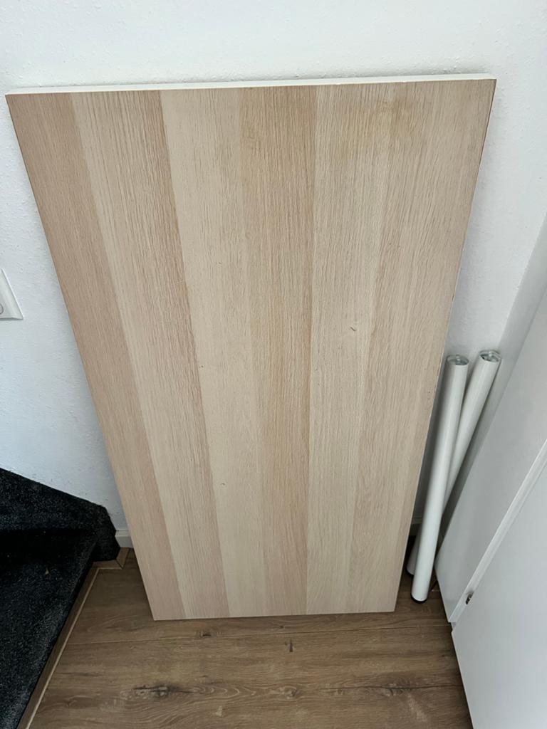 IKEA Linnmon Tafelblad met 2 poten - 60x120cm MOET WEG!, Ophalen, Gebruikt, 75 cm of meer, 60 cm of meer