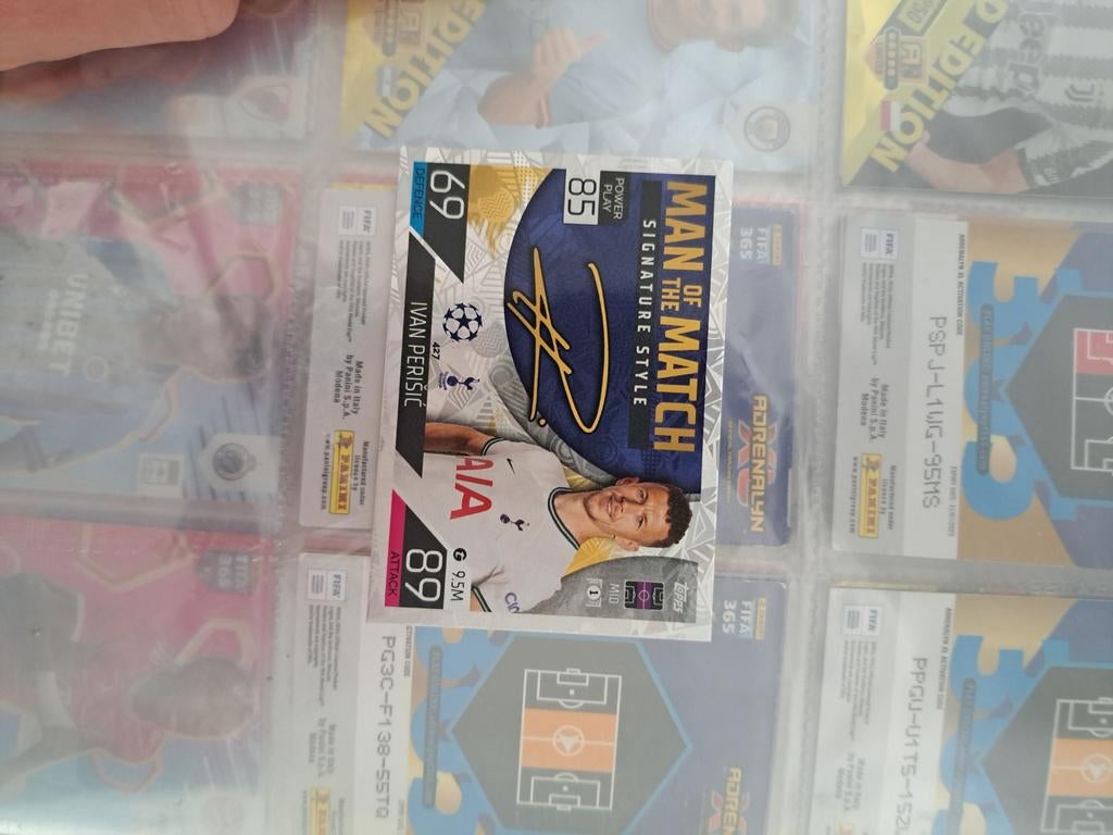 Ivan Perisic Man of the Match Signature Style Topps kaart, Ophalen of Verzenden, Zo goed als nieuw, Losse kaart, Foil