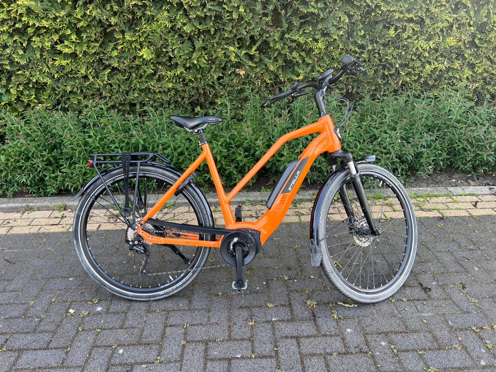 Stella Morena elektrische fiets Bosch middenmotor, 51 tot 55 cm, Ophalen, Zo goed als nieuw, 50 km per accu of meer