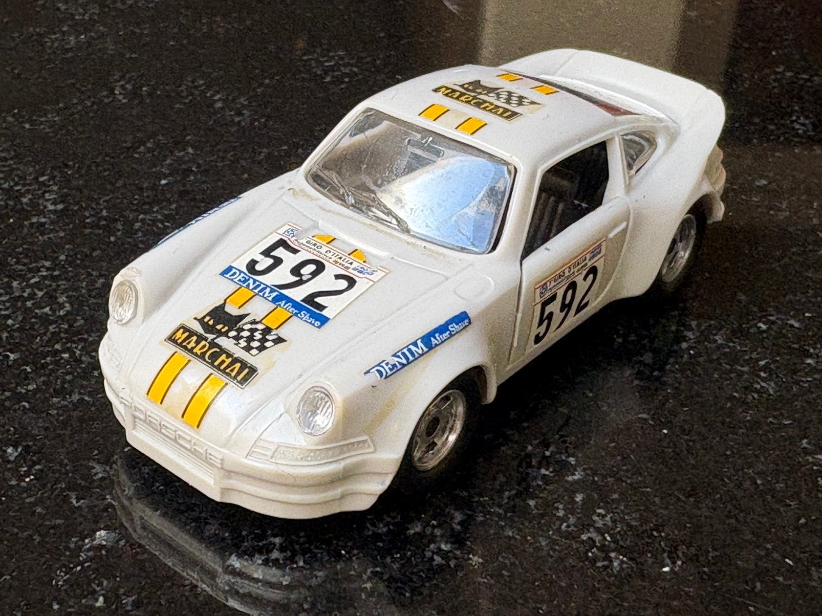 Porsche 911 Carrera RSR Martini Denim 1:43 Norev, Ophalen of Verzenden, Gebruikt, Auto, Norev