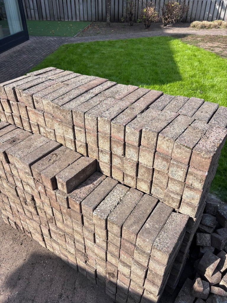 Gratis stoeptegels/bestrating, Tuin en Terras, Ophalen, Gebruikt