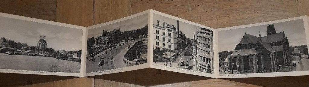 Oud Rotterdam setje van 10 ansichtkaarten, leporello, Verzamelen, Ophalen of Verzenden, 1920 tot 1940, Ongelopen, Zuid-Holland