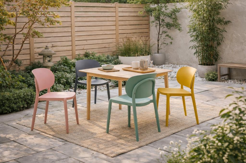 TUINSTOELEN €30 – GROTE PARTIJ TERRAS  HORECA TUIN STOELEN, Tuin en Terras, Ophalen, Kunststof, Nieuw, Stapelbaar