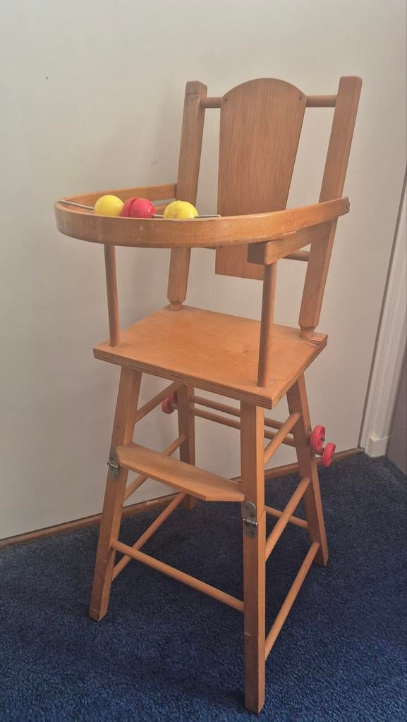 Antieke houten kinderstoel voor poppen, Ophalen of Verzenden