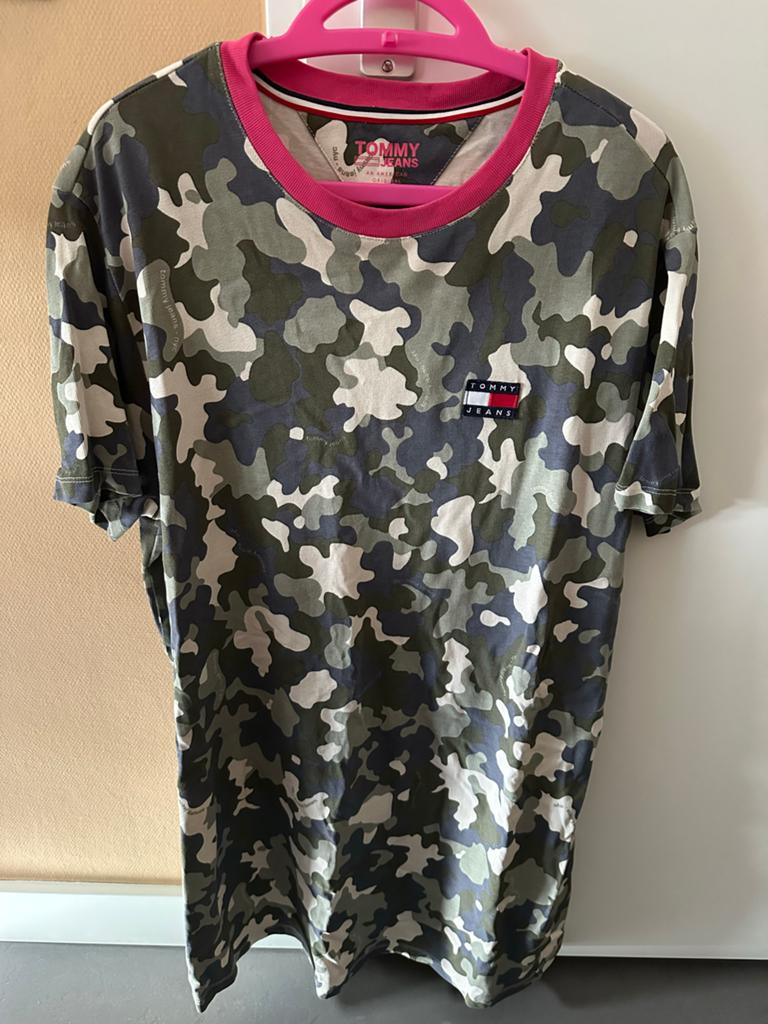 Nieuwe Tommy Jeans/Hilfiger jurk - camouflage XL, Ophalen of Verzenden, Nieuw, Maat 46/48 (XL) of groter, Groen