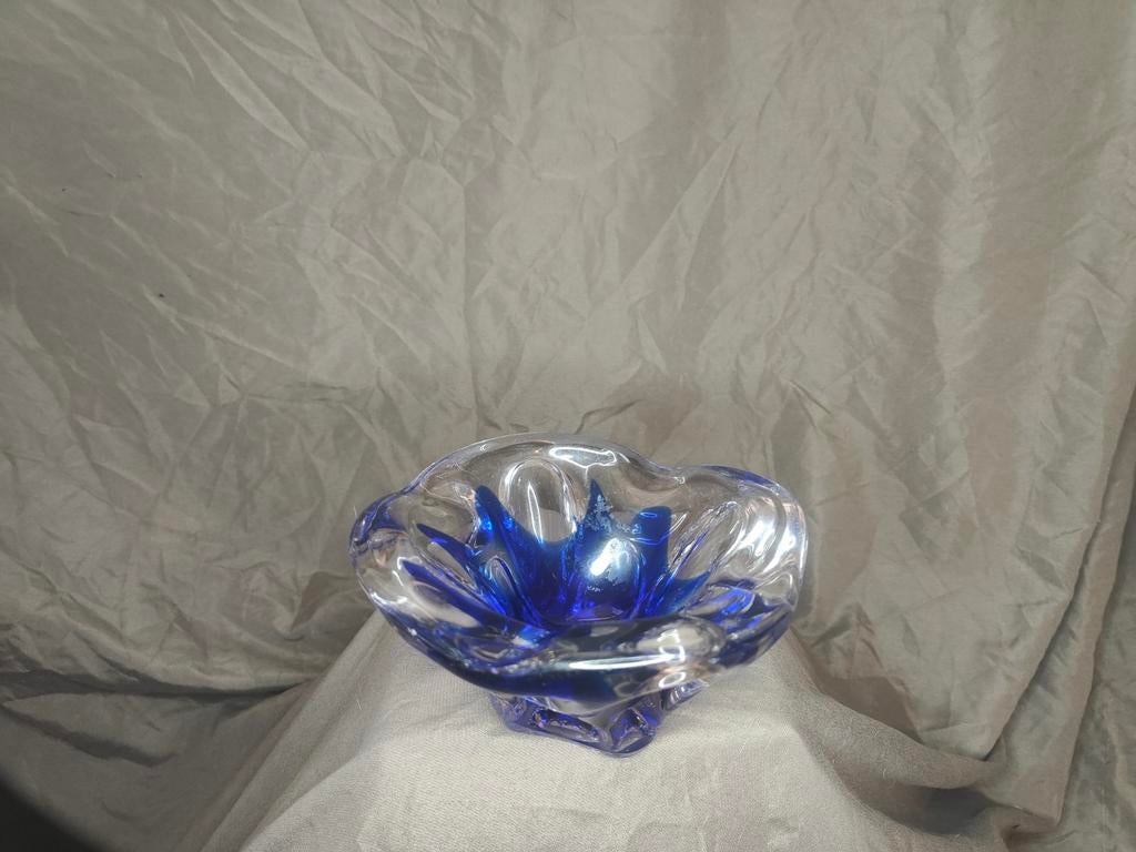 Vintage Joseph Hospodka asbak van mangaan glas, Antiek en Kunst, Antiek | Glas en Kristal, Ophalen of Verzenden