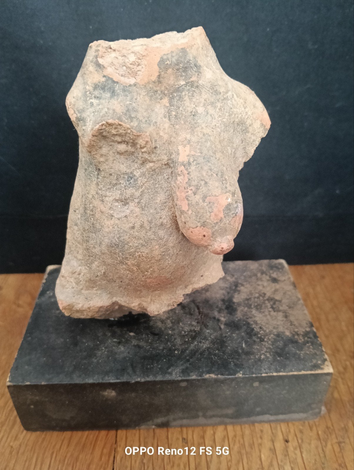 Antiek terracotta torso, mogelijk nok sculture ., Antiek en Kunst, Minder dan 20 cm, Ophalen of Verzenden, Beeld, Bruin