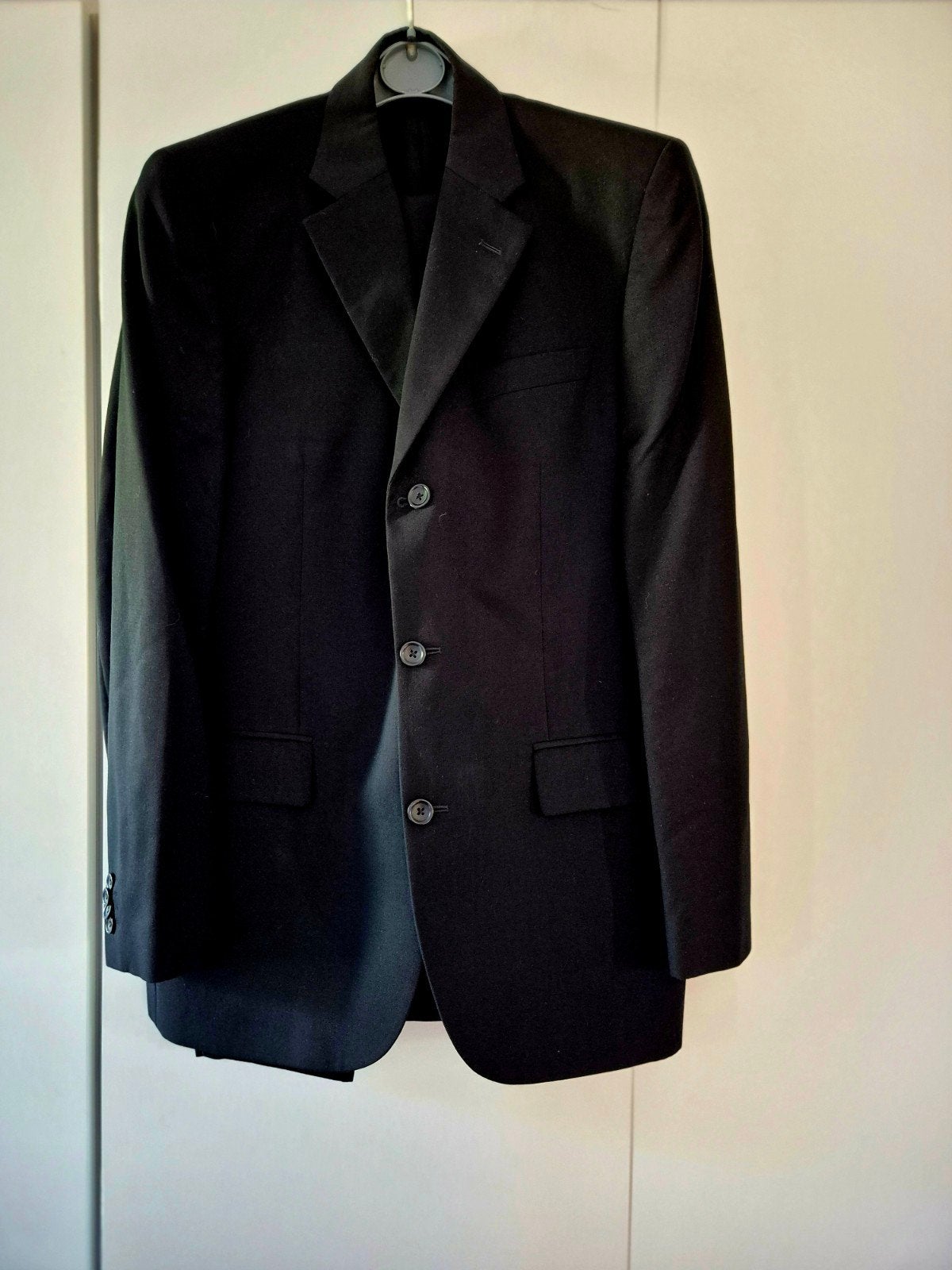 Banana Republic kostuum / pak - zwart - 100% wol - maat 52, Ophalen of Verzenden, Maat 52/54 (L), Zwart, Banana Republic