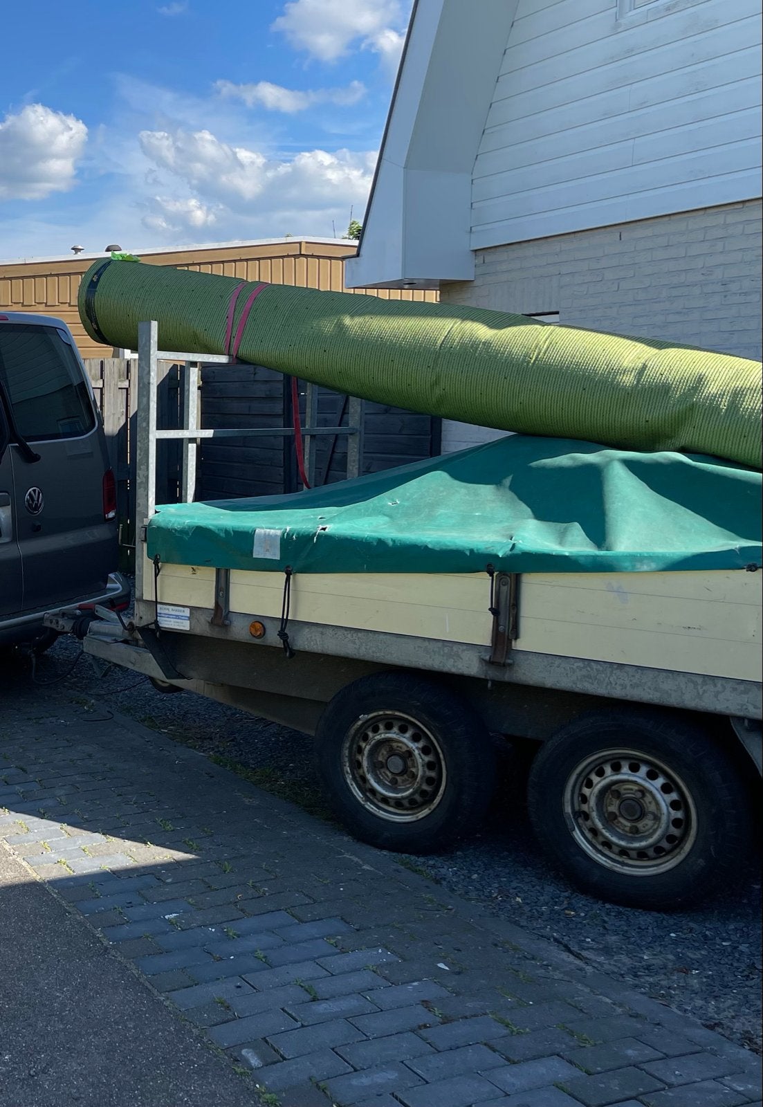 Aanhanger met zeil - Ideaal voor Transport, Ophalen of Verzenden, Gebruikt