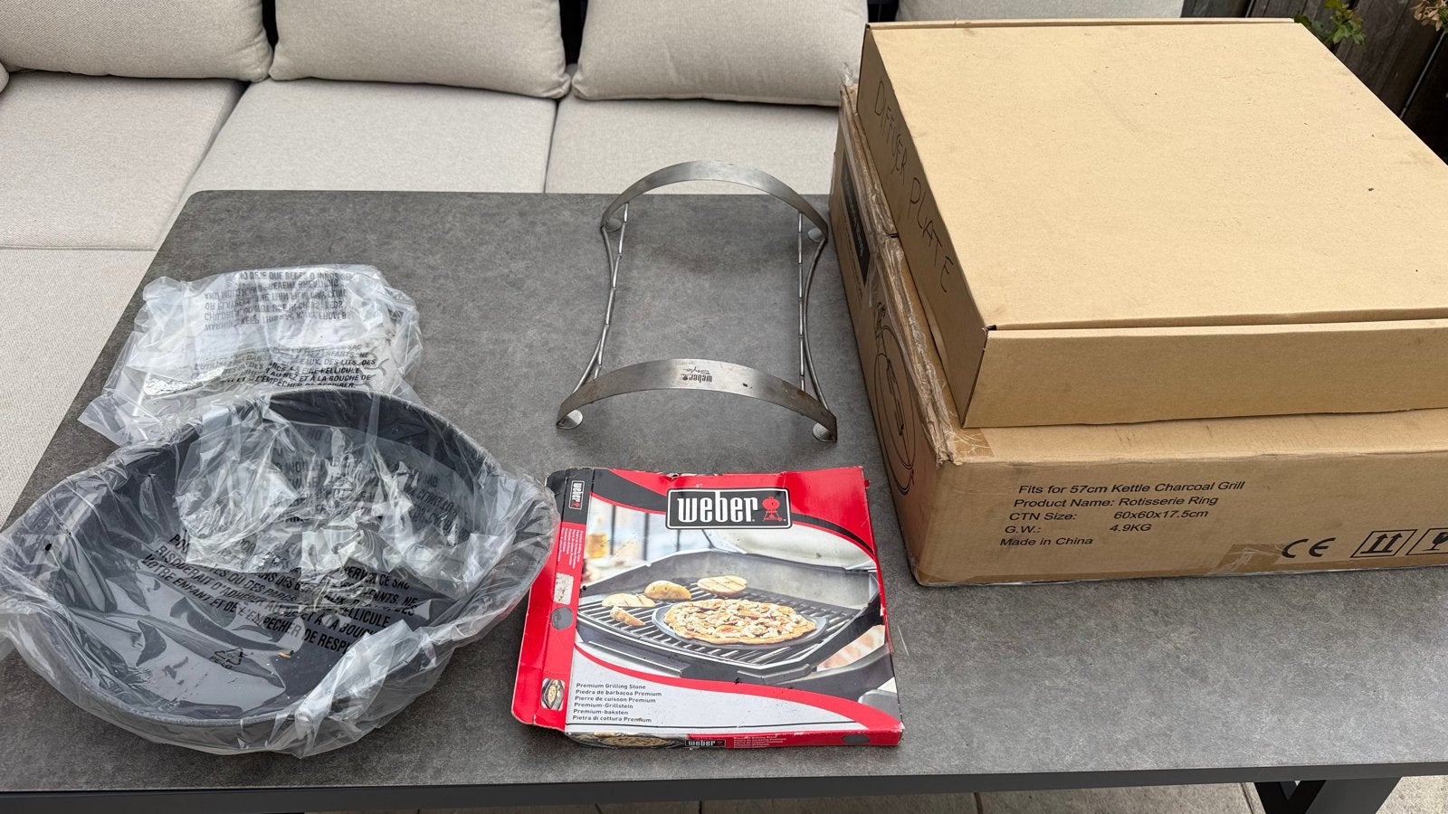 Weber Master-Touch BBQ (12 jaar oud), Ophalen, Gebruikt