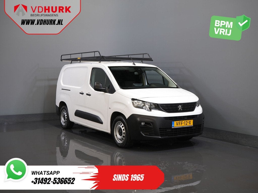 Peugeot Partner 1.5 HDI 130 pk Aut. L2 NL Auto/ 3Pers/ Carpl, Stof, Gebruikt, Euro 6, 4 cilinders
