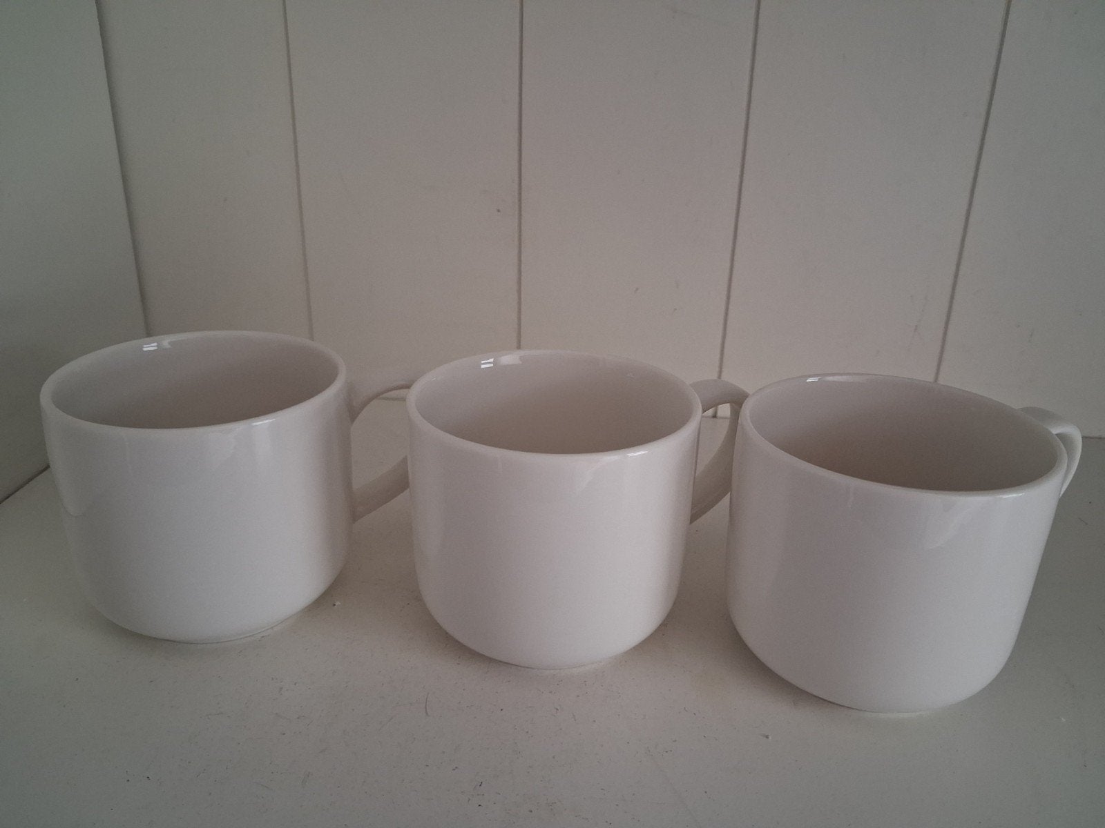 Set van 3 Jamie Oliver mokken - Wit, Ophalen of Verzenden, Zo goed als nieuw, Overige stijlen, Kop(pen) en/of Schotel(s)
