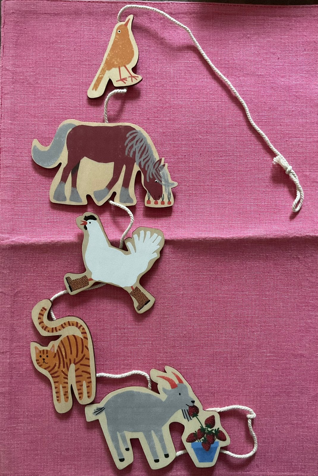 Dieren decoratie van hout, Kinderen en Baby's, Ophalen of Verzenden, Zo goed als nieuw, Wanddecoratie