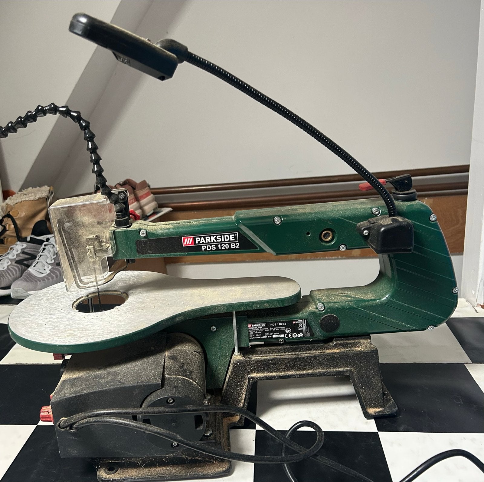 Parkside figuurzaag pds 120, Doe-het-zelf en Verbouw, Gereedschap | Zaagmachines, Ophalen, Zo goed als nieuw, 30 tot 70 mm, Figuurzaag