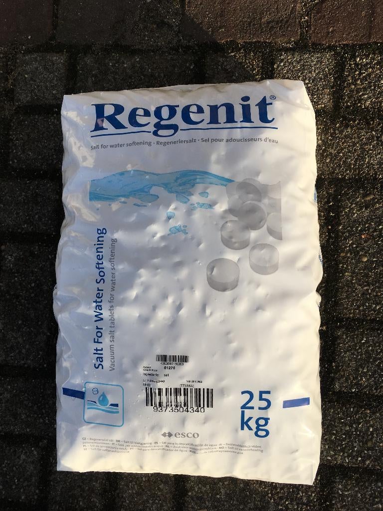 ZOUT /  ZOUTTABLETTEN / ONTHARDINGZOUT ZAK 25 KG, Witgoed en Apparatuur, Waterontharders, Nieuw, Ophalen
