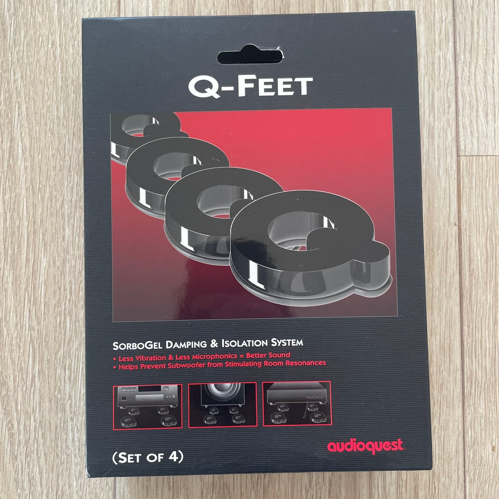 AudioQuest Q-Feet set van 4, Ophalen of Verzenden, Zo goed als nieuw, Minder dan 2 meter, Overige kabels