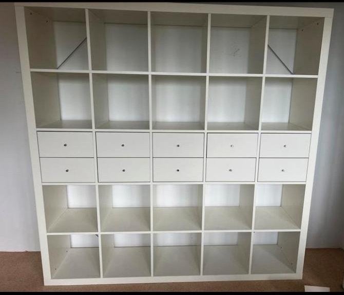 IKEA Kallax/Expedit kast met lades | 5x5-vakkenkast | Wit, Huis en Inrichting, Ophalen, Gebruikt