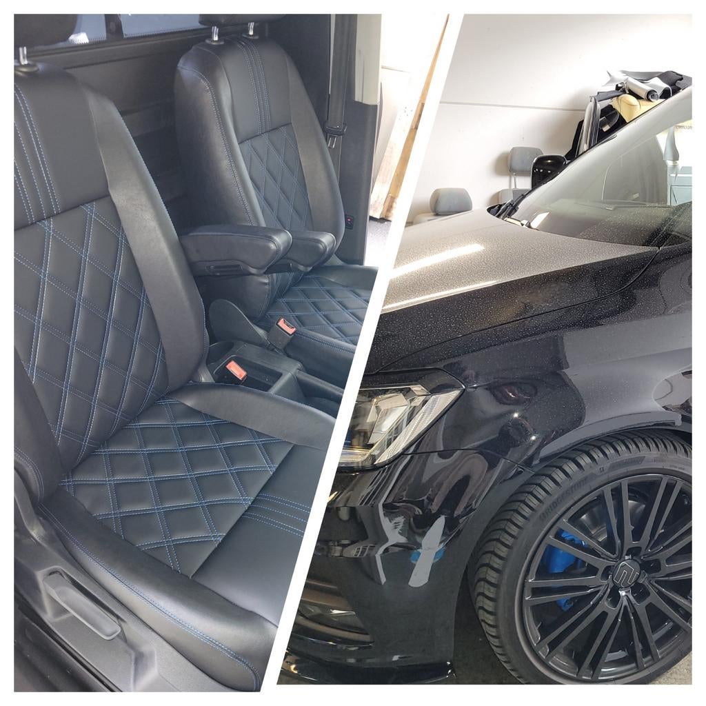 Volkswagen caddy stoelen 2019 blauwe ruiten 2x armsteunen, Ophalen of Verzenden, Nieuw, Volkswagen