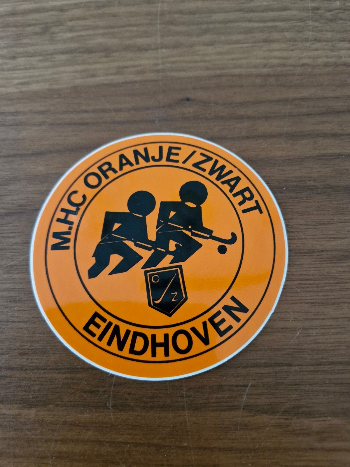 11637 M.H.C. Oranje/Zwart Eindhoven Hockey Sticker, Ophalen of Verzenden
