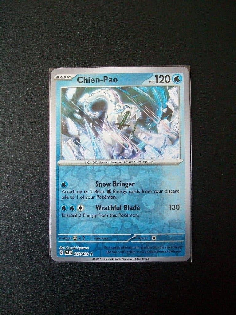 2772: Nieuwe Pokemon Holofoil CHIEN-PAO HP 120 (057/182), Verzenden, Nieuw, Losse kaart, Foil